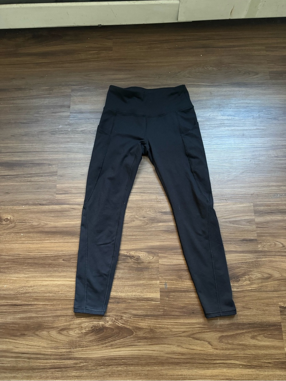 Girls' Black High-Waist Performance Leggings